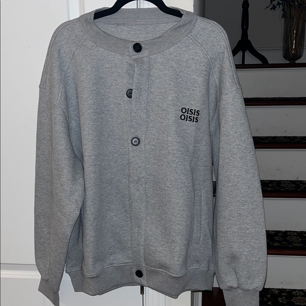 Isis Gray Embroidered Sweatshirt